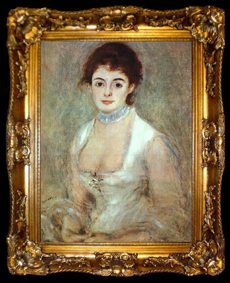 framed  Pierre Renoir Portrait of Madame Henriot, ta009-2